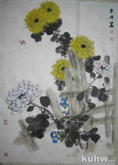 中国写意画菊花的画法步骤