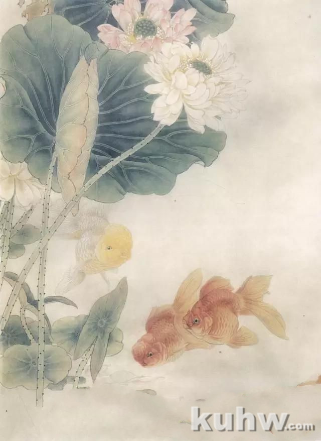 画友之家-技法篇-工笔金鱼白描、设色步骤讲解，给力！