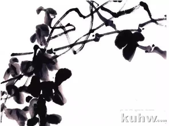 写意藤蔓植物画法教程 藤蔓,叶的组合画法,牵牛花扁豆紫藤凌霄葫芦丝瓜葡萄南瓜的写意画法