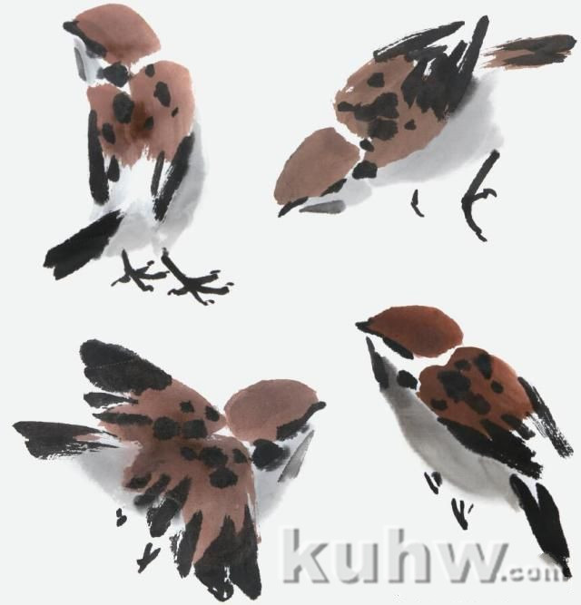 国画新手教程：教你轻松画出灵动有趣的鸟戏图