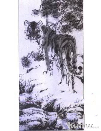 芥子园画传老虎白描图案,画虎白描集萃,怎样画虎,画虎步骤与技法