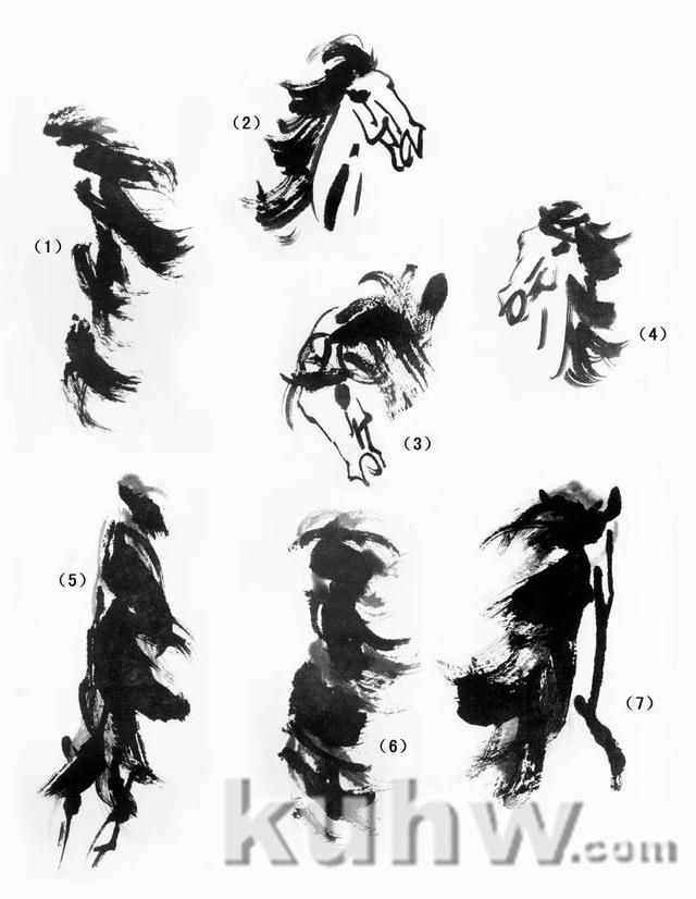 画马超级教程:徐悲鸿画马技法(上)