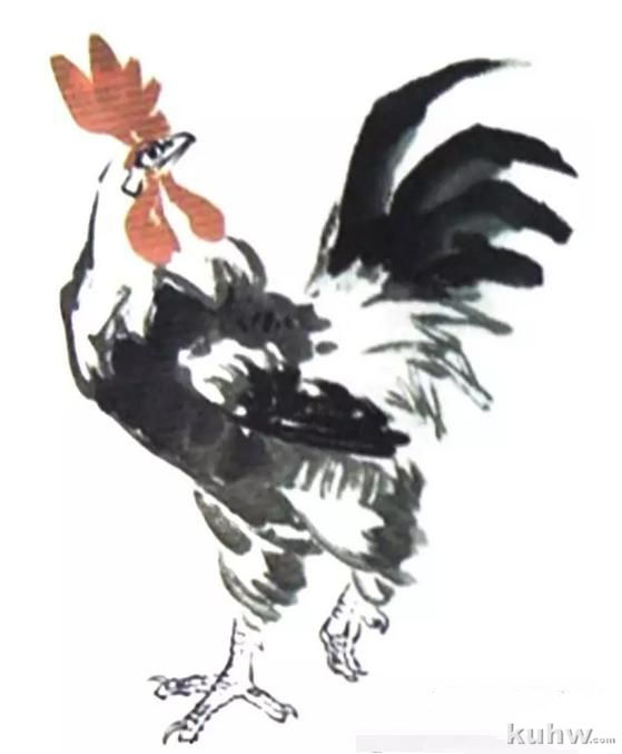 图文教程:写意公鸡画