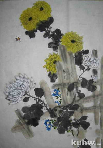 中国写意画菊花的画法步骤