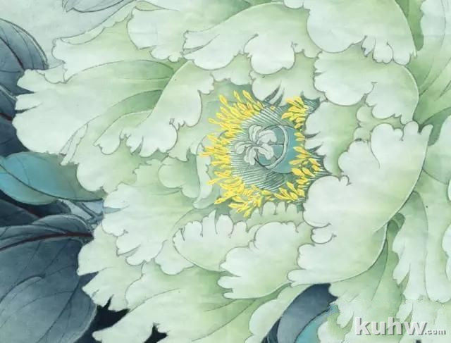 李晓明工笔牡丹（双清白头）的设色技法！