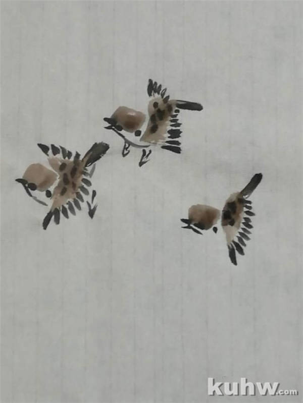 竹子写意麻雀（详细图解）