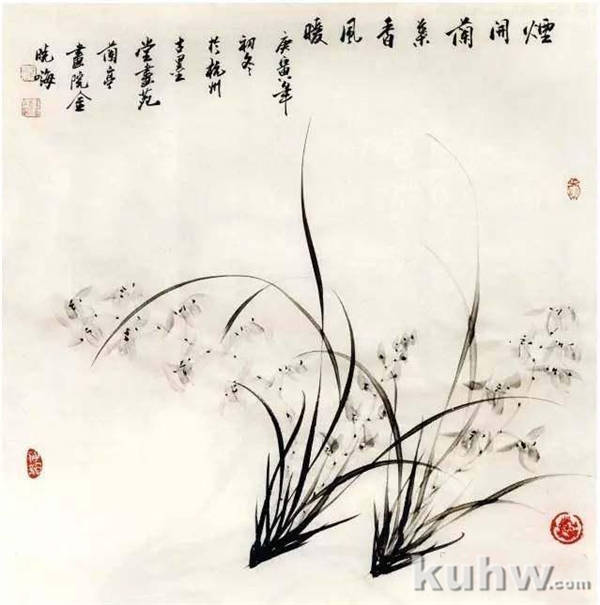 怎么画兰花?国画水墨画兰花步骤示范画法图文教程详解!