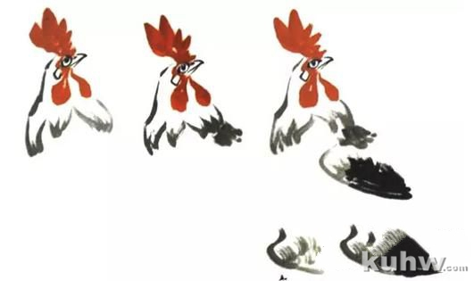 图文教程:写意公鸡画