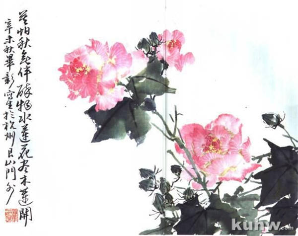 国画技法:写意芙蓉的画法