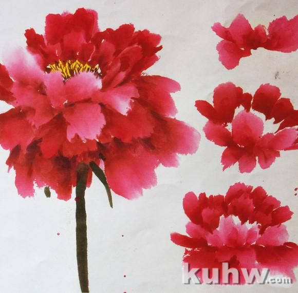 国画牡丹的画法教程
