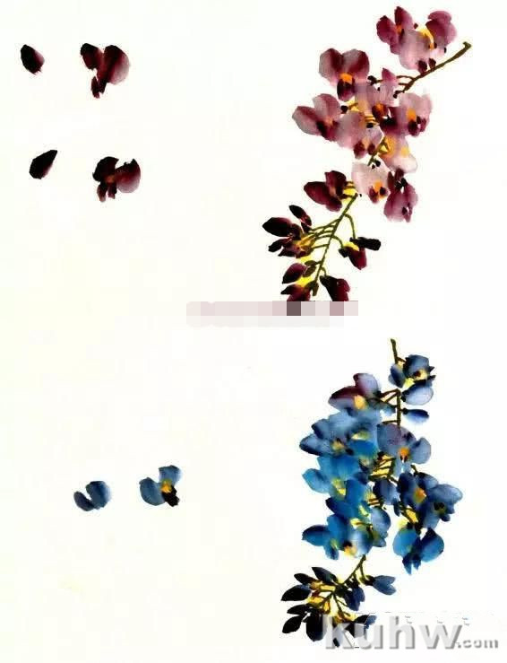 怎么画紫藤,写意紫藤的画法与步骤图