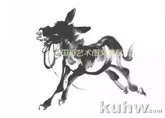 教你怎样画毛驴,小毛驴简单画法画法,国画写意毛驴的画法和步骤图解