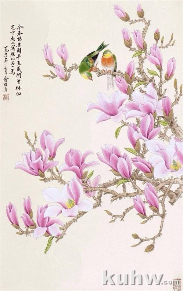 玉兰花绘画教程,真不错!