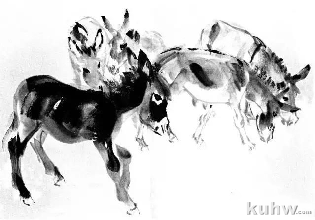 教你怎样画毛驴,小毛驴简单画法画法,国画写意毛驴的画法和步骤图解