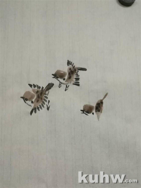 竹子写意麻雀（详细图解）