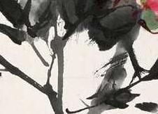 两幅图学会小写意画家王雪涛的枝叶连接处的散碎用笔