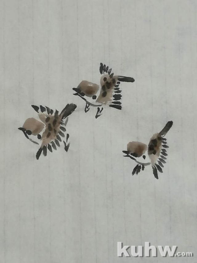 竹子写意麻雀（详细图解）