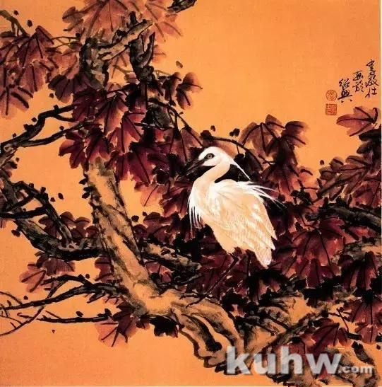 花鸟画技法教程:鹭的写意画法,国画苍鹭和芦苇的画法