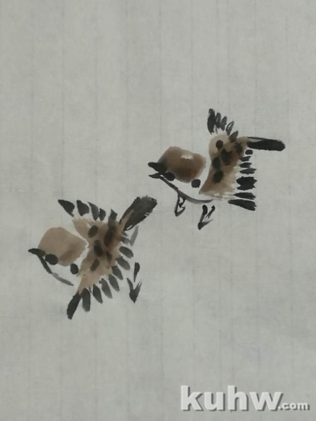 竹子写意麻雀（详细图解）