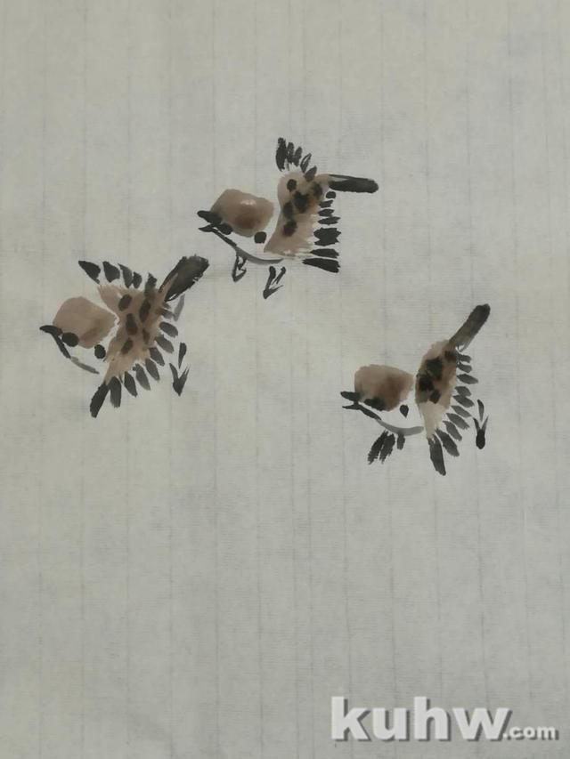 竹子写意麻雀（详细图解）