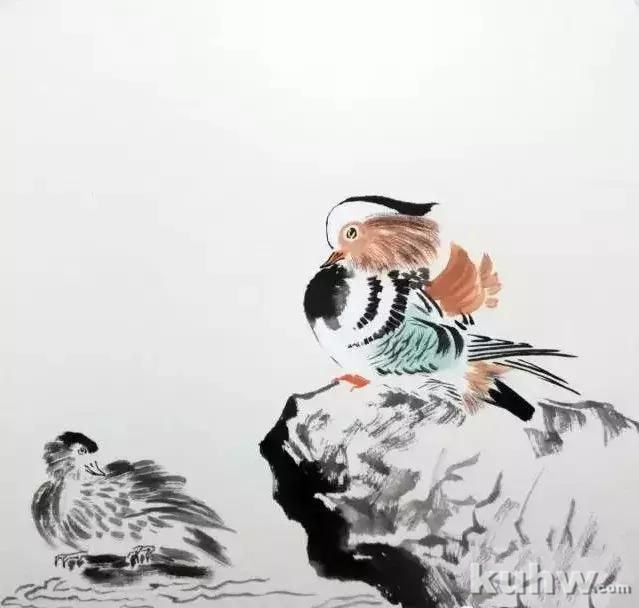 鸳鸯的写意画法