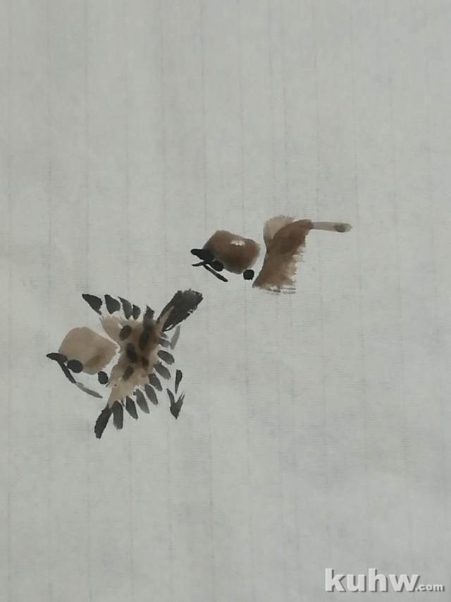 竹子写意麻雀（详细图解）