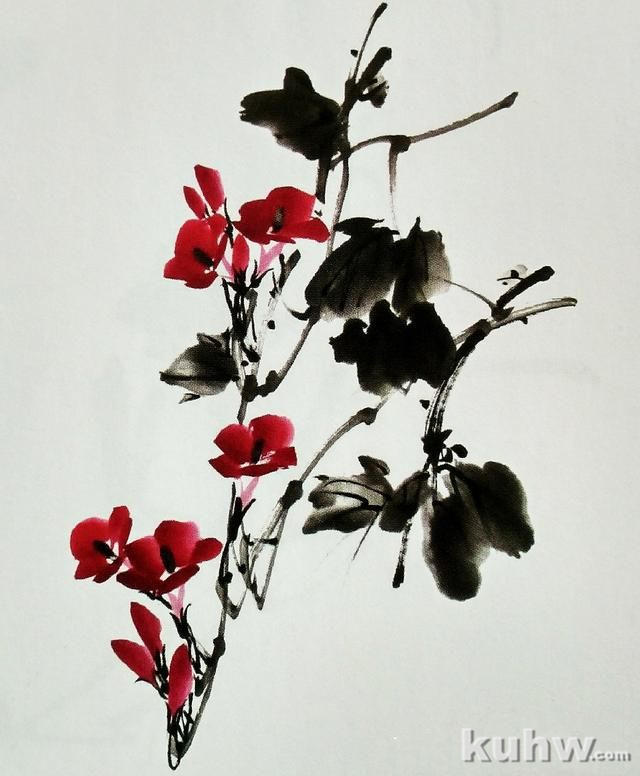 国画之整枝牵牛花的画法,以及牵牛花的多种形态画法