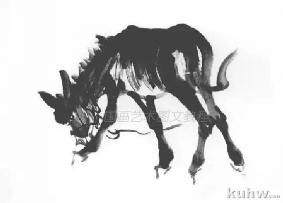 教你怎样画毛驴,小毛驴简单画法画法,国画写意毛驴的画法和步骤图解