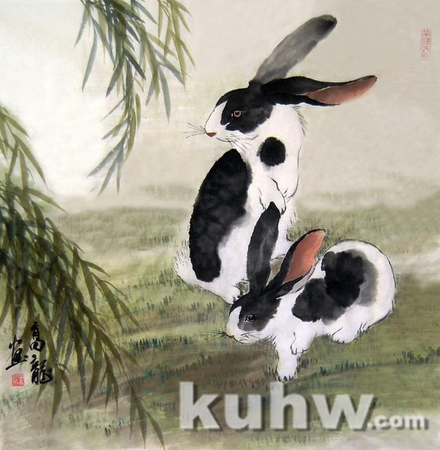 写意画兔子画法