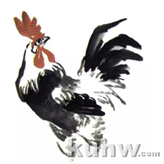 图文教程:写意公鸡画