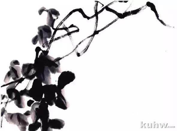 写意藤蔓植物画法教程 藤蔓,叶的组合画法,牵牛花扁豆紫藤凌霄葫芦丝瓜葡萄南瓜的写意画法