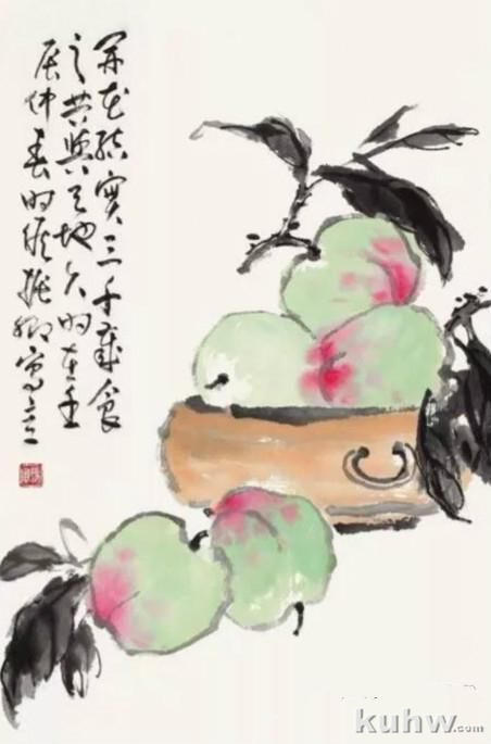 蔬果篇――写意桃子的画法