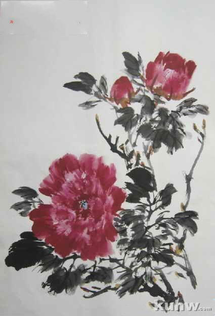 小写意牡丹法步骤详解