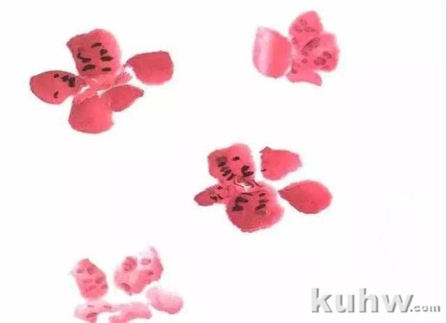 图文教程：杜鹃花的写意画法