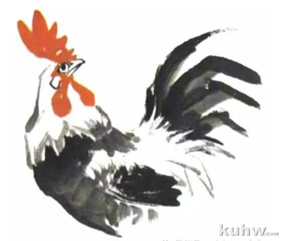 图文教程:写意公鸡画