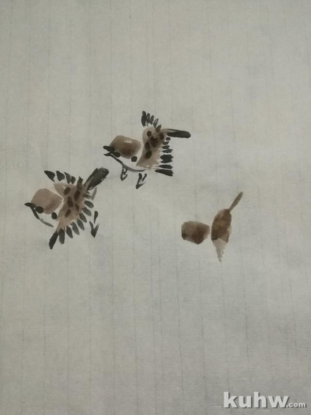 竹子写意麻雀（详细图解）