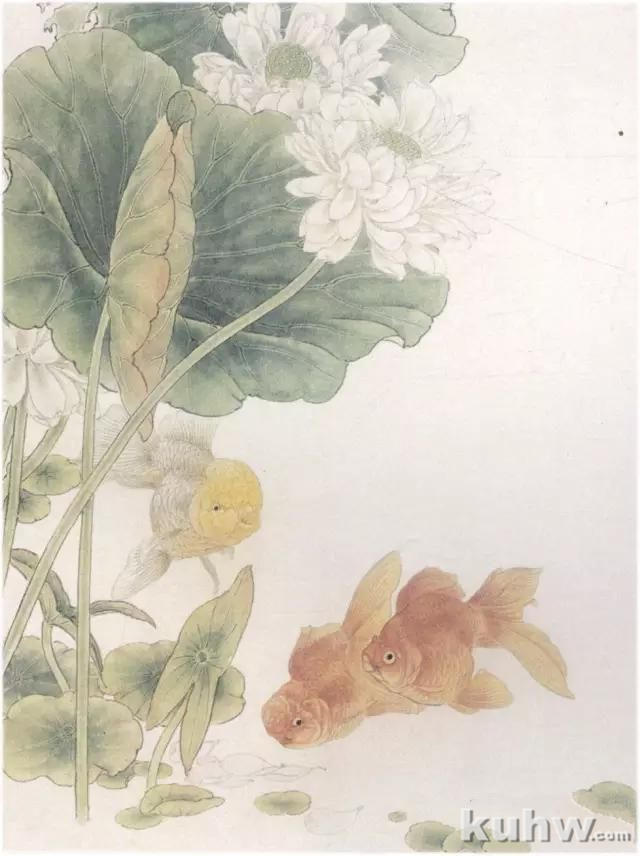 画友之家-技法篇-工笔金鱼白描、设色步骤讲解，给力！