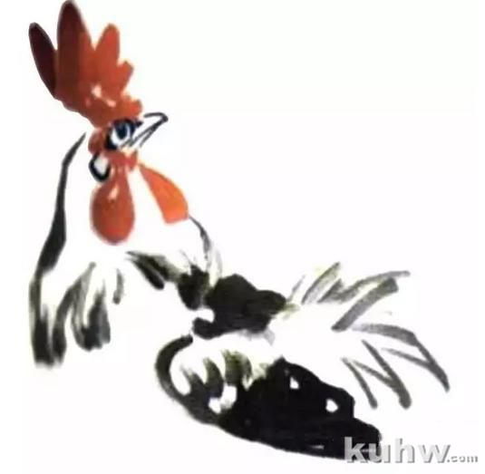 图文教程:写意公鸡画