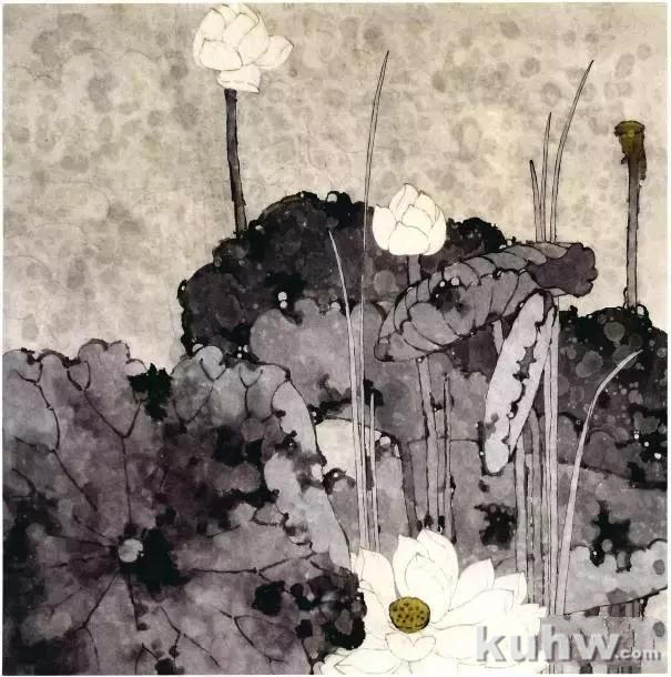 国画图文教程:彩墨荷花画法示范详解