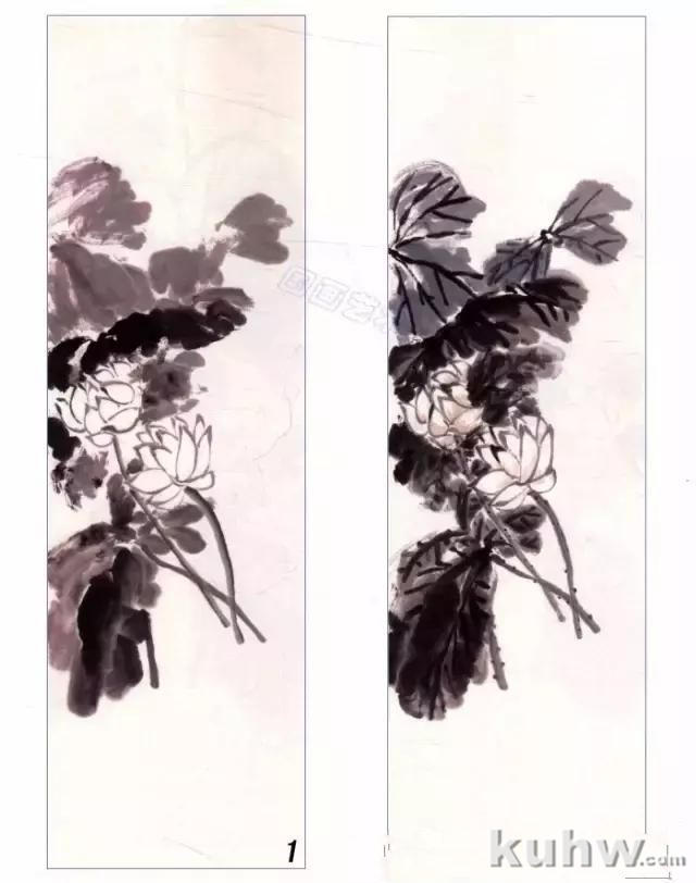 图文教程:学吴昌硕、齐白石画荷