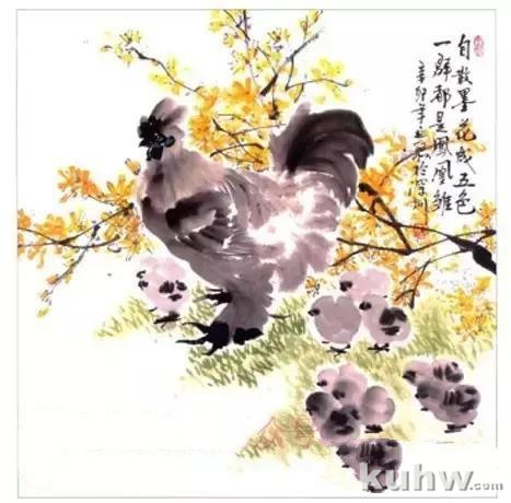 绘画构图示例教程,画鸡构图最新示范,课本上教的都过期了?