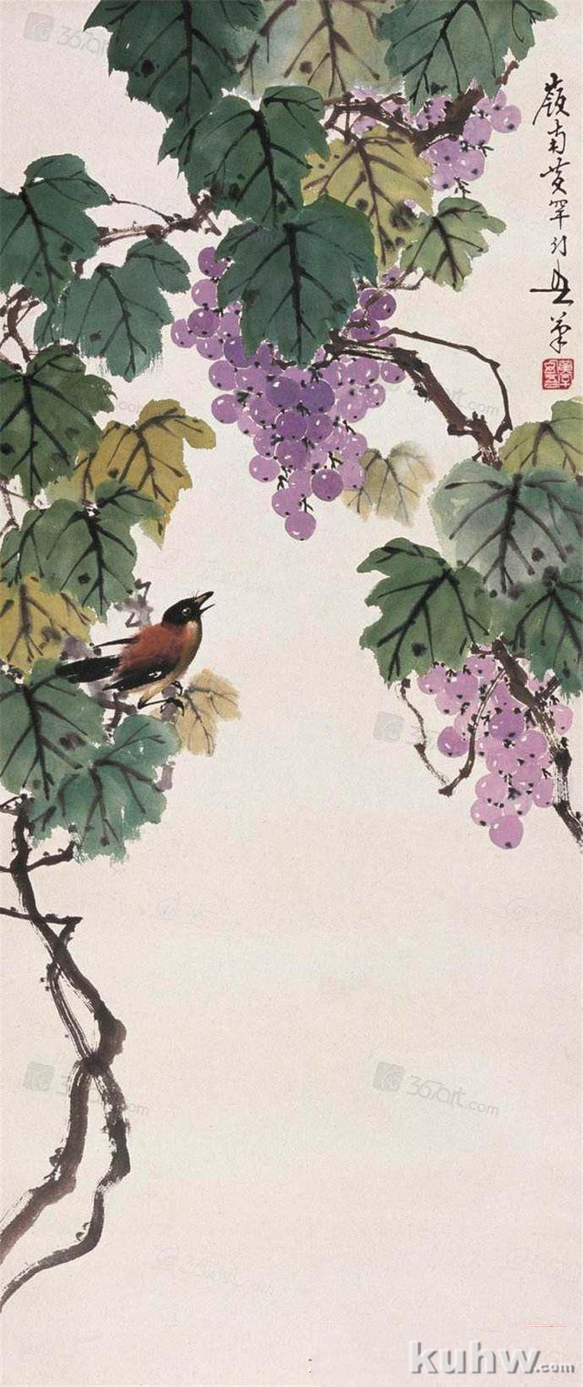 图文详解水墨画葡萄的画法技巧