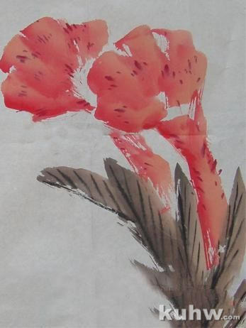 国画教学：写意鸡冠花和枇杷的画法