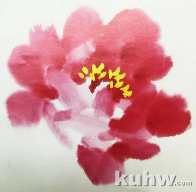 国画牡丹之一(花瓣、花头的画法)