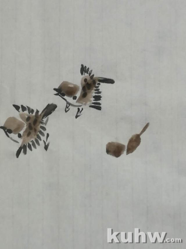 竹子写意麻雀（详细图解）