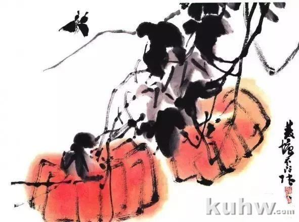 写意藤蔓植物画法教程 藤蔓,叶的组合画法,牵牛花扁豆紫藤凌霄葫芦丝瓜葡萄南瓜的写意画法