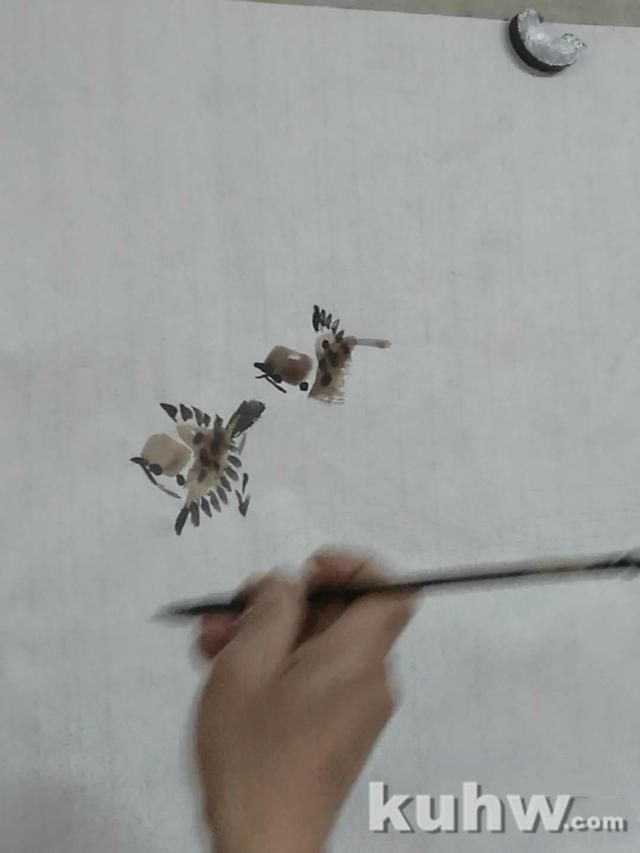 竹子写意麻雀（详细图解）