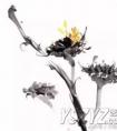 彩墨向日葵细节画法