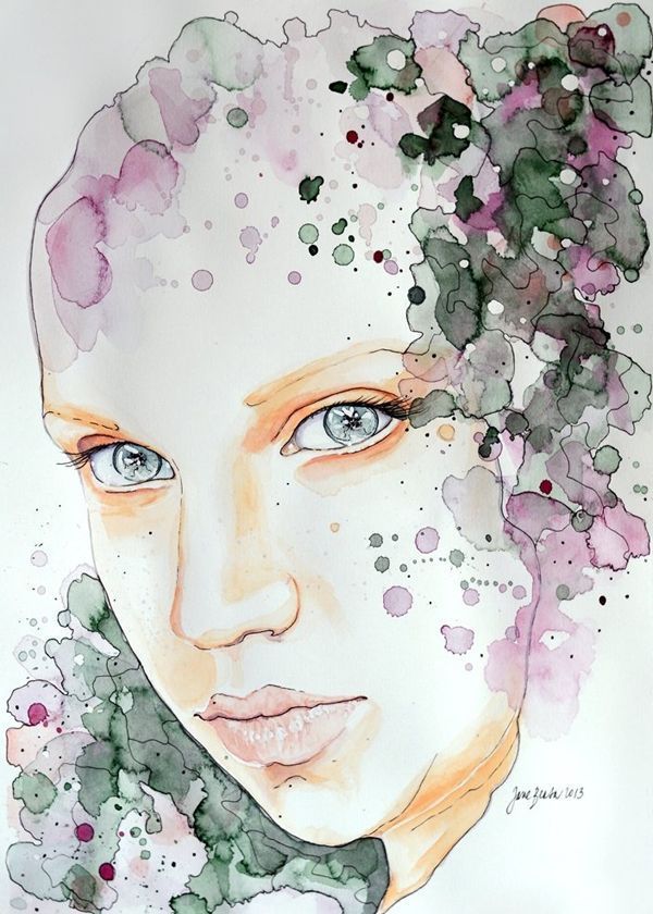 水彩肖像画作品06水彩写照