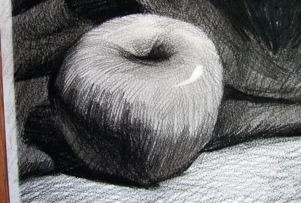 素描苹果画法解析步骤图 以苹果学素描